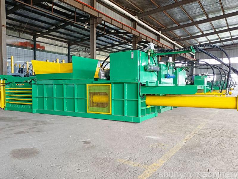 Horizontal waste baler press: Reliable press for horizontal waste baling by Shunyin.