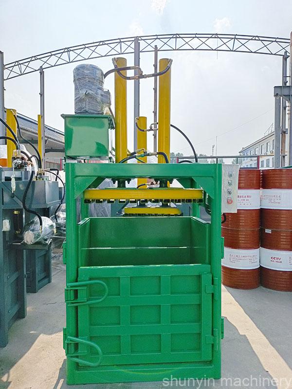 waste baler machine for high-volume material processing