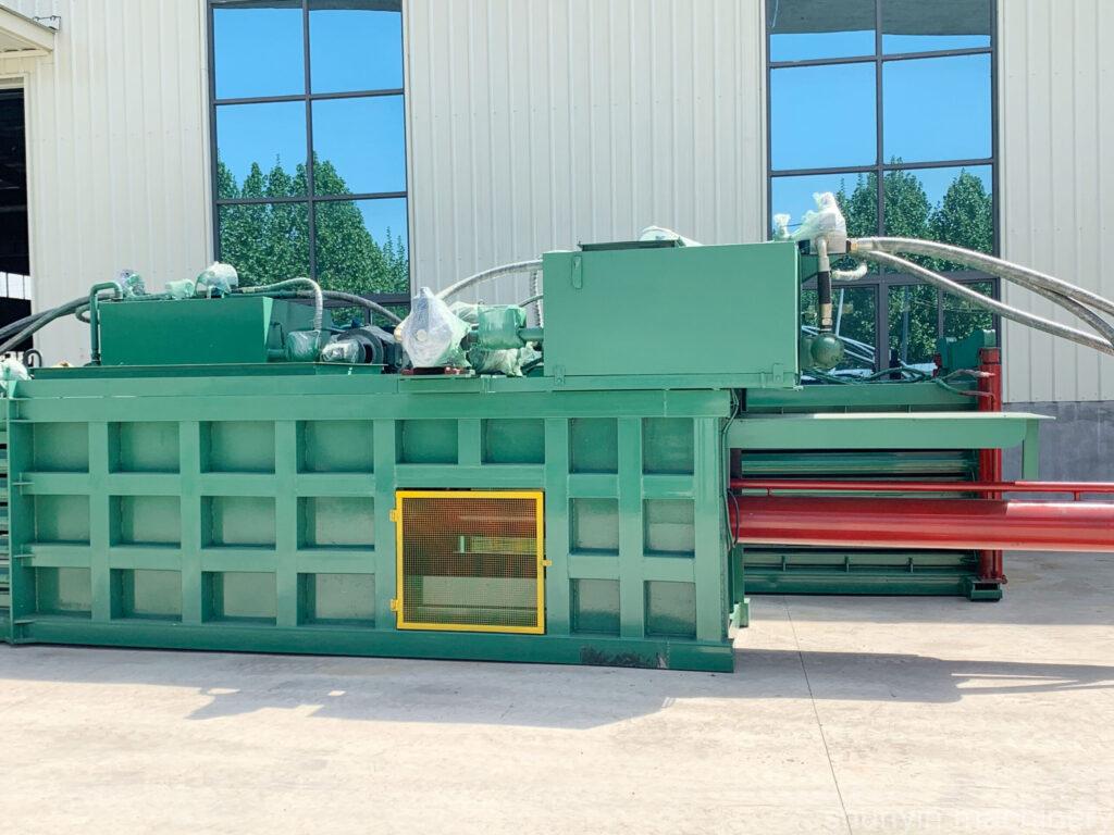 Heavy-duty hydraulic baler for large-scale industrial waste compaction