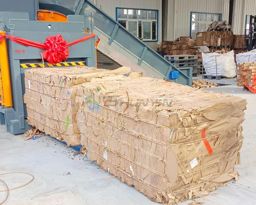 Horizontal baler designed specifically for cardboard recycling and compaction.