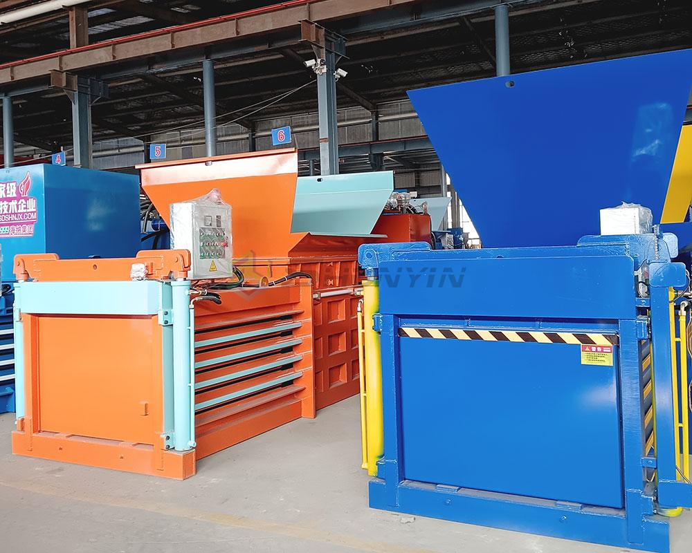 Advanced horizontal baling system for reliable and consistent waste processing.