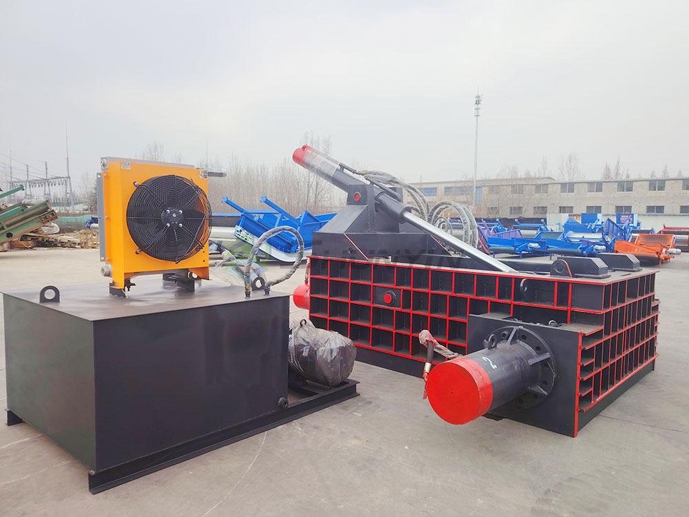 Scrap metal baling machine ready for sale