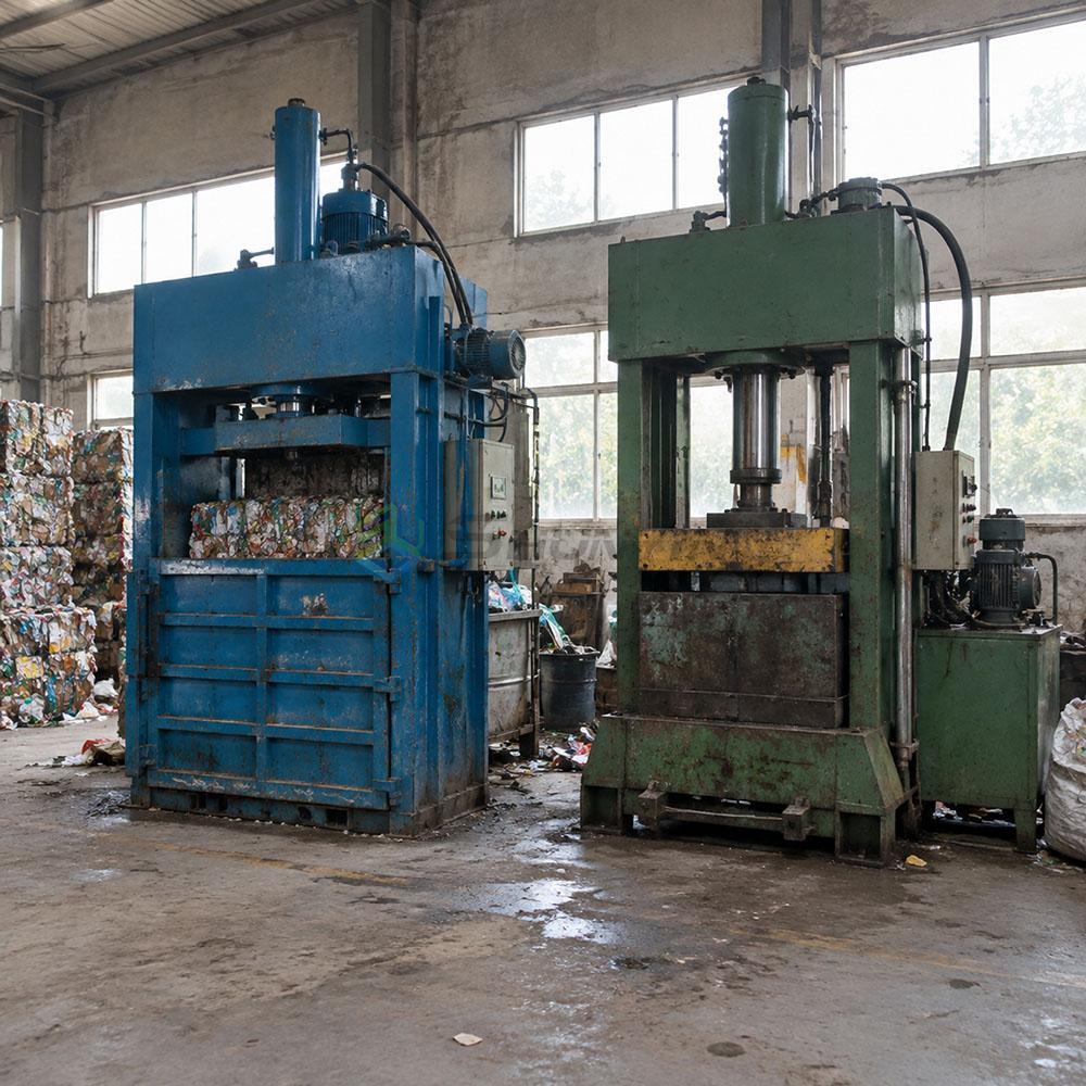 Differences between baler and hydraulic press baler vs hydraulic press in recycling equipment