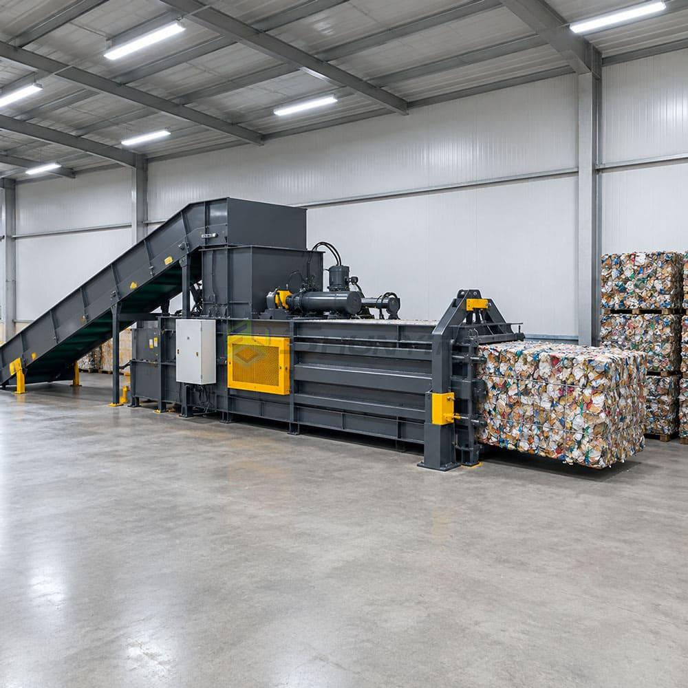 small factory layout for automatic balers