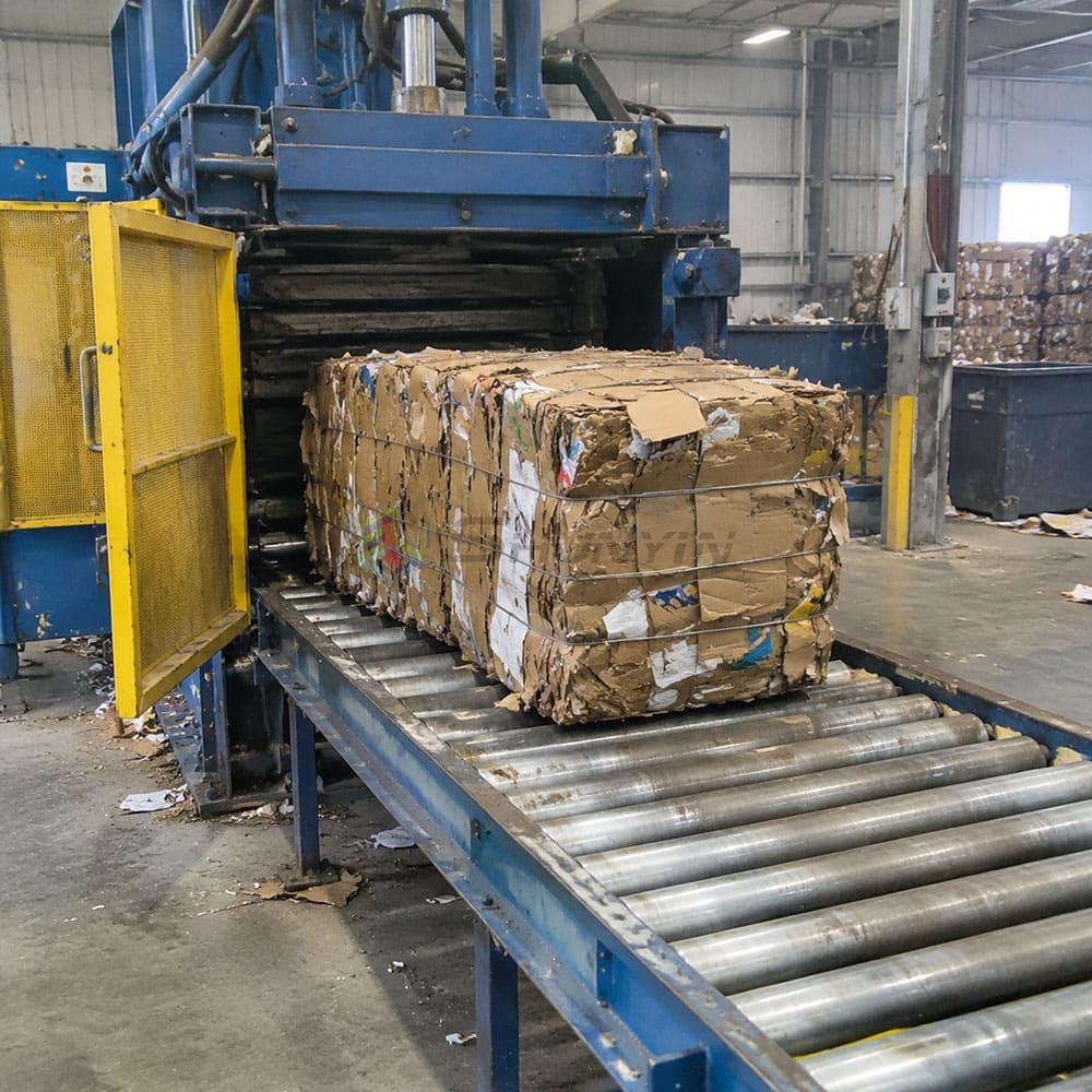 Automatic wire tying system on horizontal hydraulic baler machine automatic wire tying system on horizontal hydraulic baler