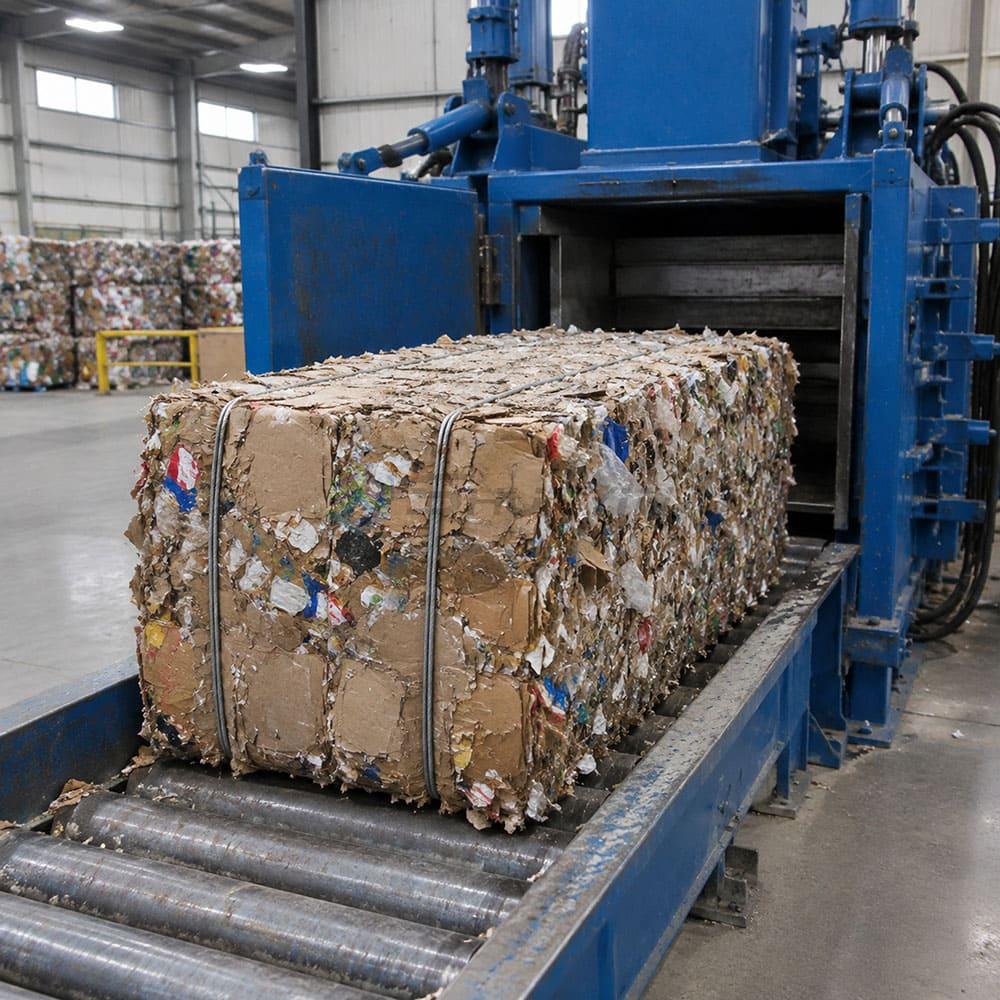 Efficient bale discharge in horizontal balers horizontal baler with tied bale