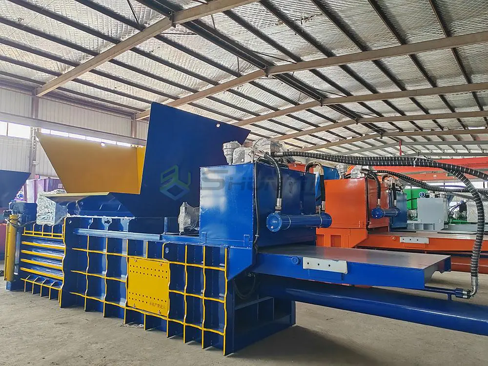 Warehouse Using Cardboard Baler Efficiency